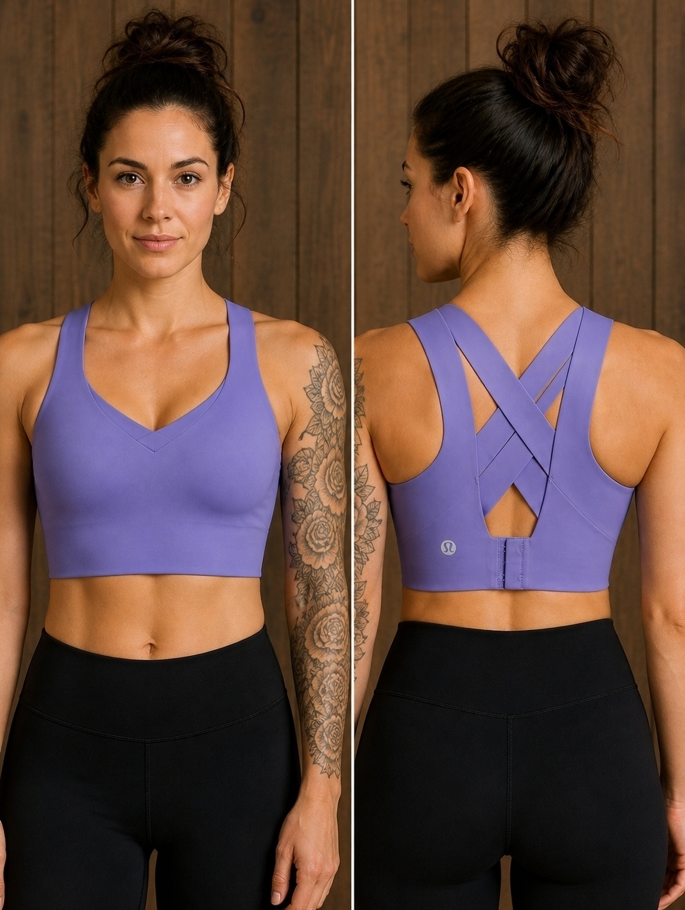 Lululemon Enlite Bra Weave Chai purple  34DD Running sports